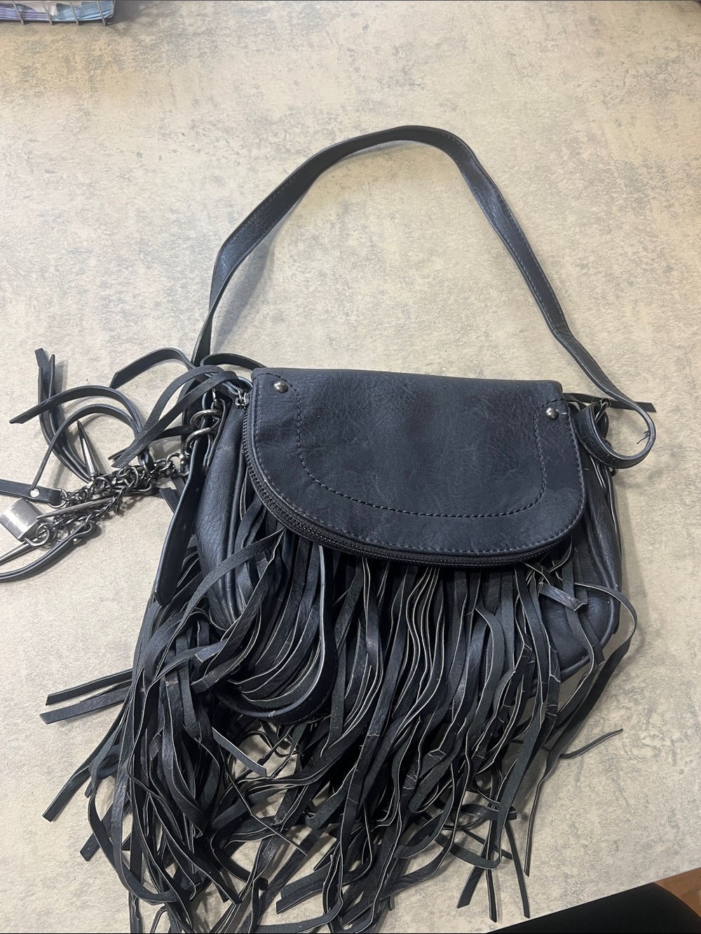 Black Fringe Crossbody Bag - Stylish Women's Shoulder Bag
